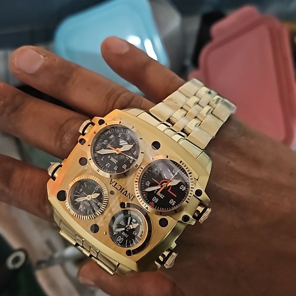 Invicta Gold Multi-Dial Watch
